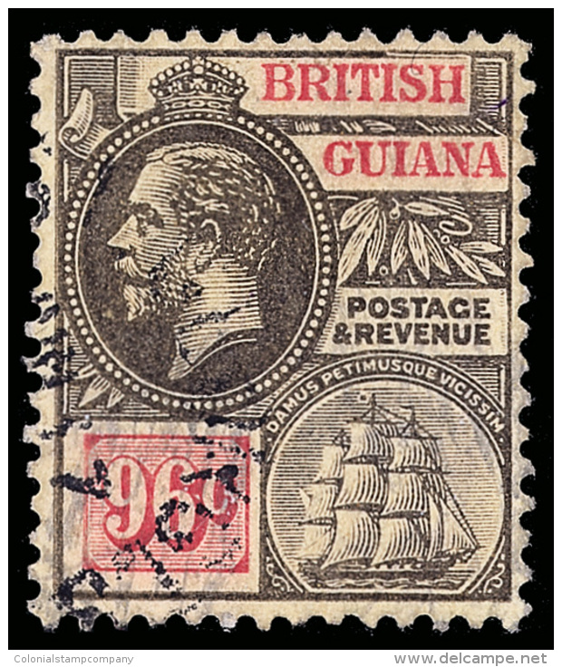 O        178-89 (259-69, 269a) 1913-16 1&cent;-96&cent; K George V^, Wmkd MCA, Perf 14, Cplt (12) Including Both... - Brits-Guiana (...-1966)