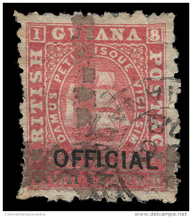 O        85-87 (144-46) 1878 (1&cent;) On 4&cent;-(2&cent;) On 8&cent; Seal Of The Colony Overprinted "OFFICIAL"^,... - Brits-Guiana (...-1966)