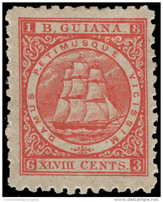 *        69a (104) 1867 48&cent; Crimson Seal Of The Colony^, Medium Paper, Unwmkd, Perf 10, Rich Color,... - Brits-Guiana (...-1966)