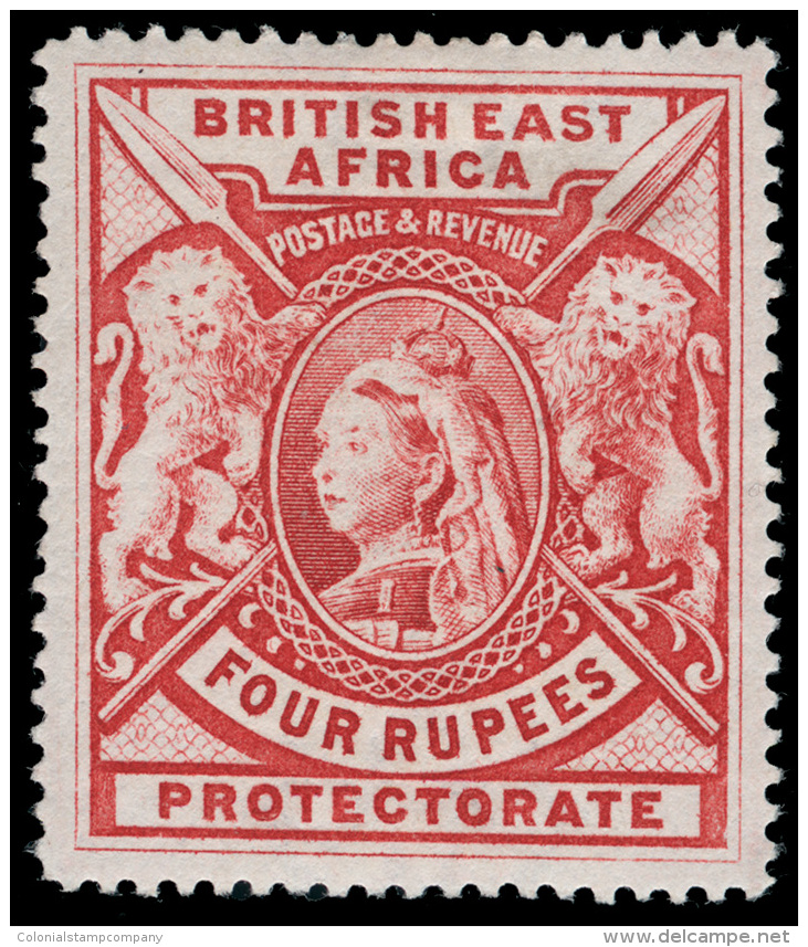 *        105 Var (95x) 4R Carmine Q Victoria^ Large Lions, Perf 14, ERROR - Wmk CC Reversed, Very Rare As Only One... - Brits Oost-Afrika