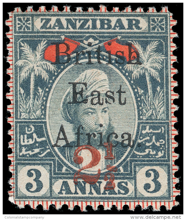 *        100 Var (91 Var) 1897 2&frac12; On 3a Grey And Red Sultan Of Zanzibar Surcharged SG Type 14 And... - Brits Oost-Afrika