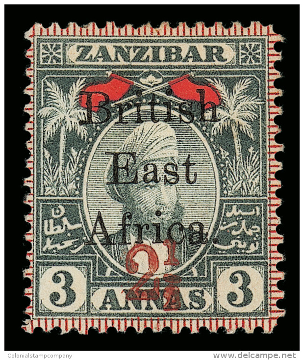*        98 Var Footnoted (89 Var) 1897 2&frac12; On 3a Grey And Red Sultan Seyyid Hamed-bin-Thwain Of Zanzibar^... - Brits Oost-Afrika