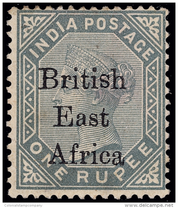 *        66 Var (59 Var Footnoted) 1895 1R Slate Q Victoria^ Of India Overprinted "British East Africa" SG Type 8,... - Brits Oost-Afrika