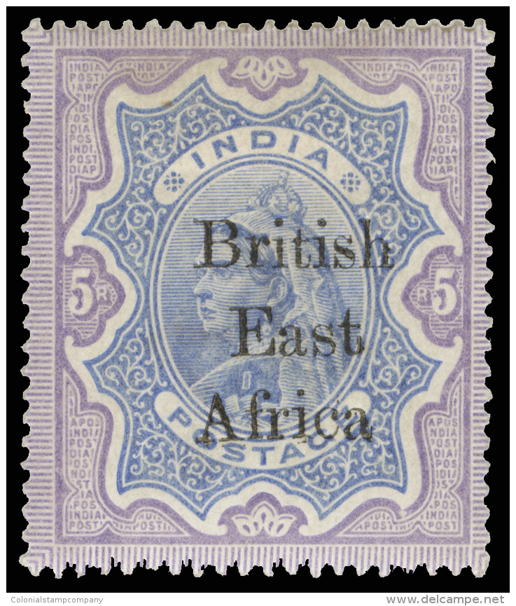 *        54-59, 62-71 (49-64) 1895 &frac12;a-5R Q Victoria^ Stamps Of India Overprinted "British East Africa", Cplt... - Brits Oost-Afrika