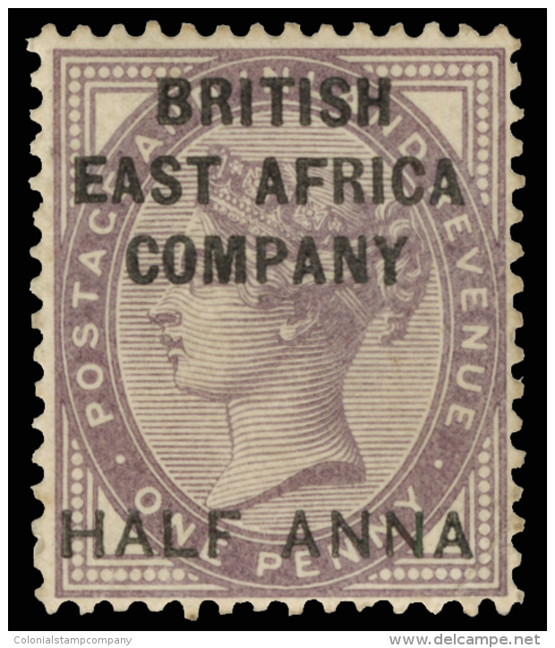 *        1 (1) 1890 &frac12;a On 1d Deep Purple Q Victoria^ Of Great Britain, Surcharged And Overprinted "BRITISH... - Brits Oost-Afrika