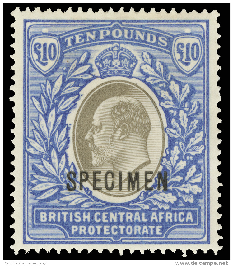 S        69 Var Listed (67s) 1903-04 &pound;10 Grey And Blue K Edward VII^, Overprinted "SPECIMEN", Very Well... - Andere & Zonder Classificatie