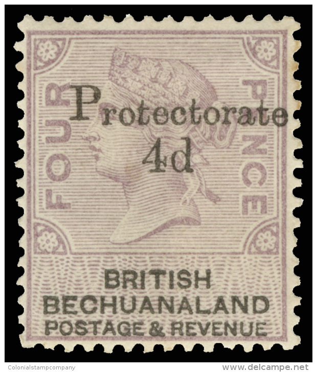 *        64 (44) 1888 4d On 4d Lilac And Black Q Victoria^, Overprinted "Protectorate", Black Surcharge, A Very... - Andere & Zonder Classificatie