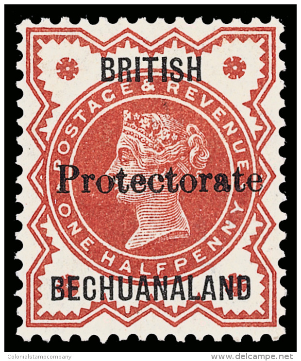 *        53 (54) 1890 &frac12;d Vermilion Q Victoria^ Of Great Britain, Overprinted "Protectorate" (SG Type 16)... - Andere & Zonder Classificatie