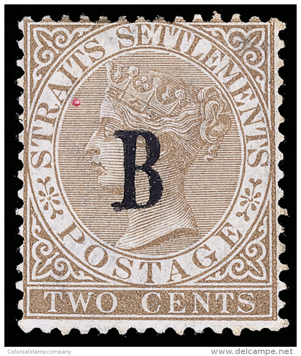 *        1 Var Footnoted (2 Var) 1882 2c Brown Q Victoria Of Straits Settlements^, Wmkd CC, Overprinted "B", ERROR... - Thailand