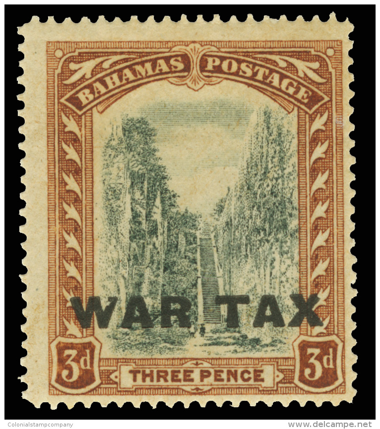 *        MR10 Var (100w) 1919 3d Black And Brown Queen's Staircase "WAR TAX"^ Overprint SG Type 12, Rare And... - Andere & Zonder Classificatie