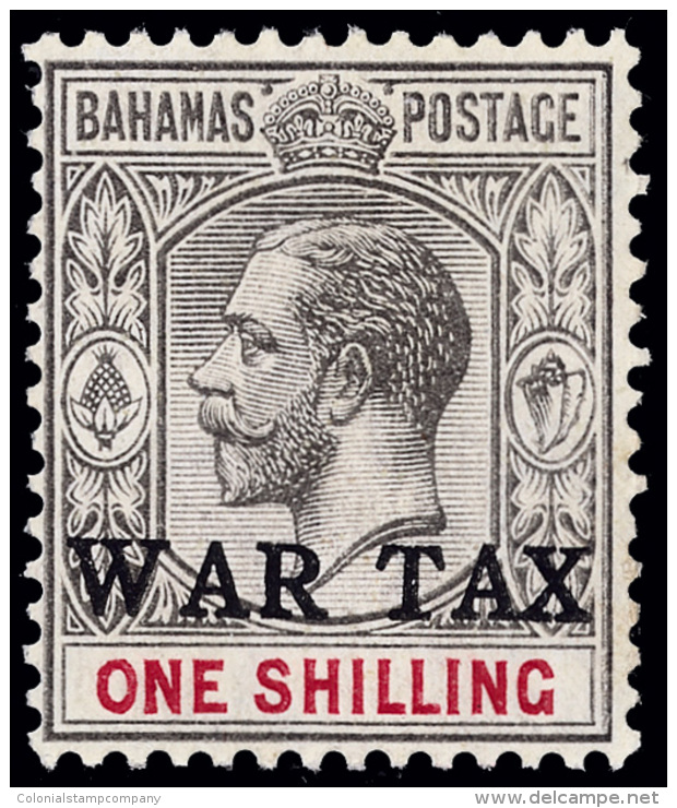 *        MR4 (95) 1918 1' Grey-black And Carmine K George V^ Overprinted War Tax, Scarce (only 1200 Issued), OG,LH,... - Andere & Zonder Classificatie