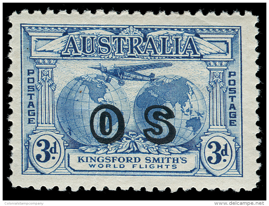 *        O1-2 (O123-24) 1931 2d-3d Southern Cross Above Hemispheres^ (Kingsford-Smith Issue), Overprinted "OS" SG... - Andere & Zonder Classificatie