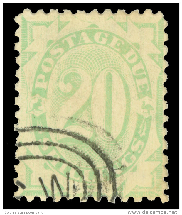 O        J22 (D44) 1903 20' Emerald-green Postage Due^, Wmkd Crown Over NSW, Perf 11, Perfectly Centered, Rare,... - Andere & Zonder Classificatie