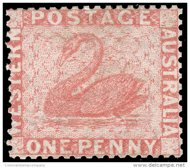 *        25 (38) 1861 1d Rose Swan^, Wmkd Swan (sideways), Perf 14 At Somerset House, Exceptionally Well Centered,... - Gebruikt