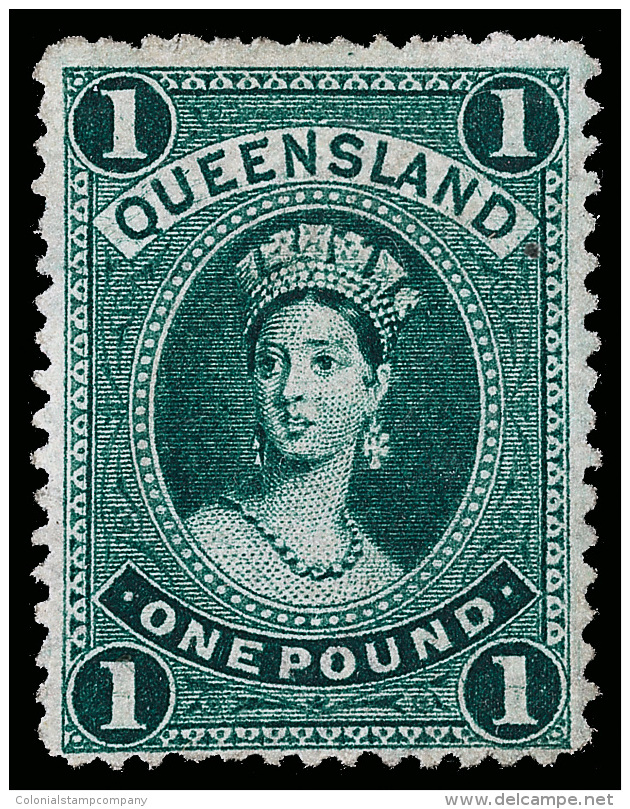 *        78 (156) 1883 &pound;1 Deep Green Q Victoria^ On Thin Paper, Wmkd Crown And Q (twice Sideways), Perf 12,... - Gebruikt