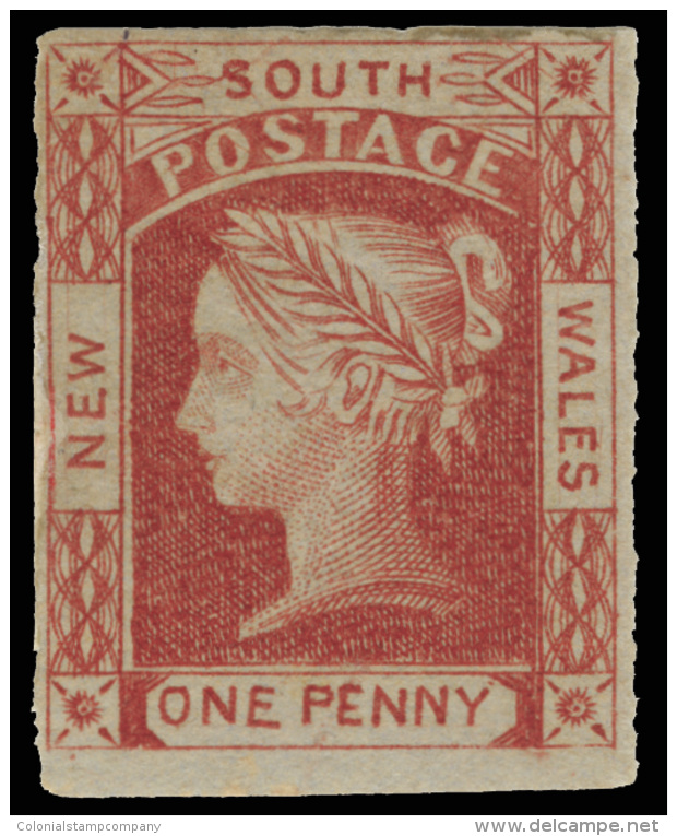 *        13a (45) 1852 1d Carmine Q Victoria^, Bluish Medium Wove Paper, Imperf, Full To Close Margins, Rich Vivid... - Gebruikt