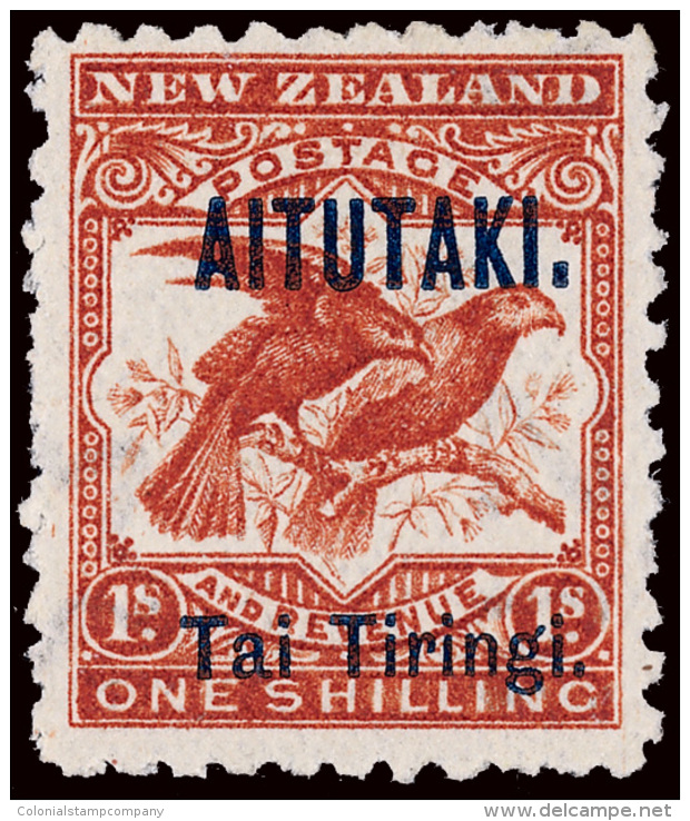 *        6e (7ba Var) 1903 1' Orange-brown New Zealand Kea And Kaka^ Overprinted, ERROR - "Tiringi" Without Stop... - Aitutaki