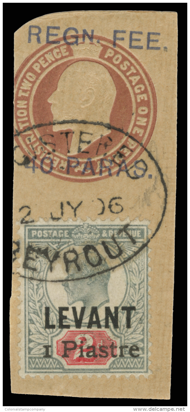 /\       25 (15) 1906 1pi On 2d Grey-green And Carmine K Edward VII^ Of Great Britain Overprinted "LEVANT" SG Type... - Turquie (bureaux)