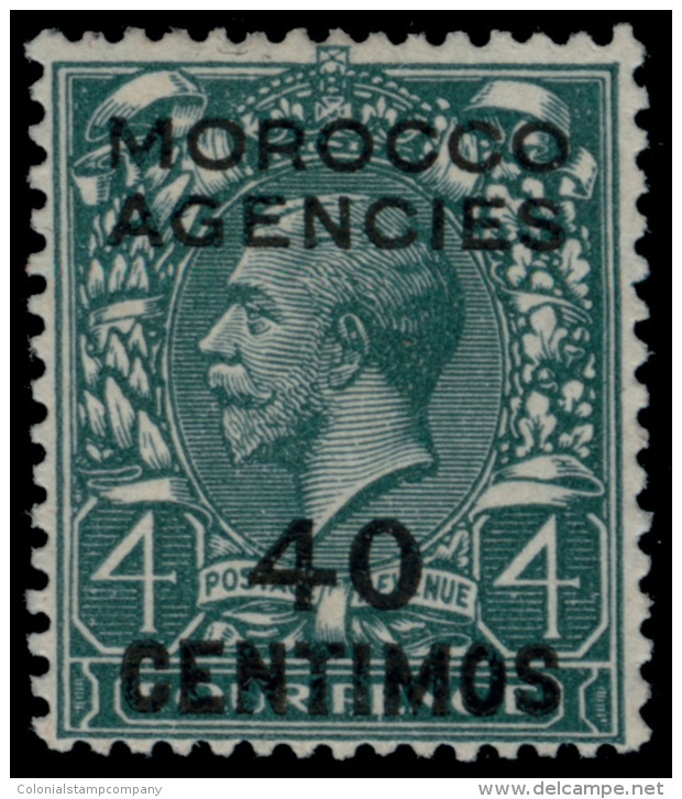 *        66 Var (148a) 1930 40c On 4d Grey-green K George V^ Overprinted "MOROCCO AGENCIES" And Surcharged, ERROR -... - Marokko (kantoren)