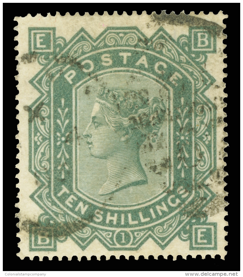 O        74 (128) 1878 10' Greenish Grey Q Victoria^, Plate 1, Wmkd Maltese Cross, Perf 15&frac12;x15, Rare, A... - Andere & Zonder Classificatie