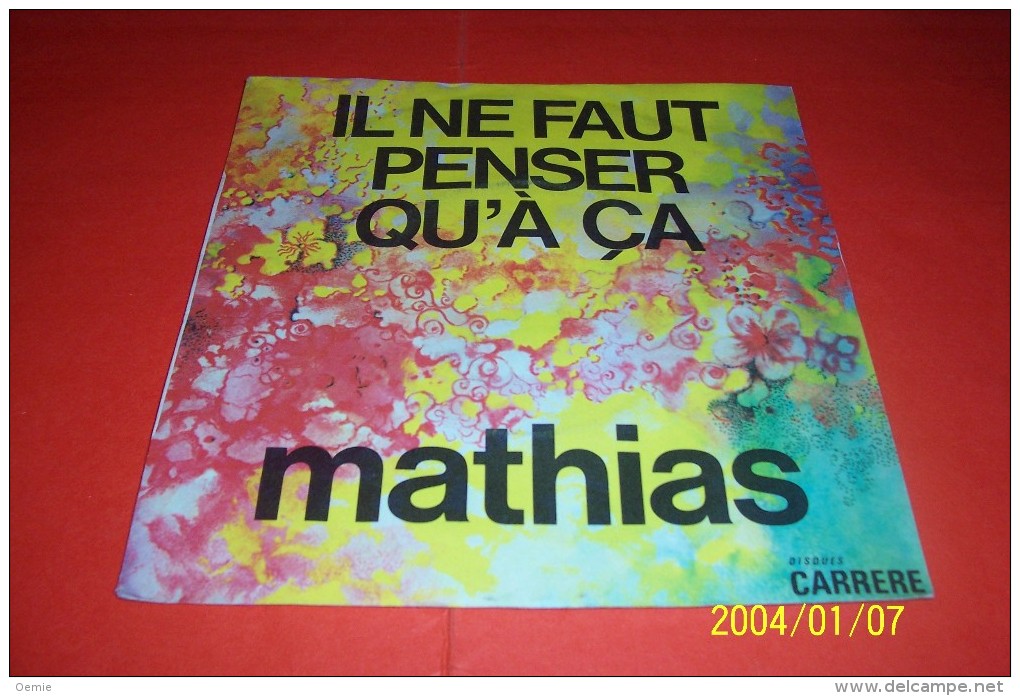 MATHIAS  °° IL NE FAUT PENSER QU'A CA - Autres - Musique Française