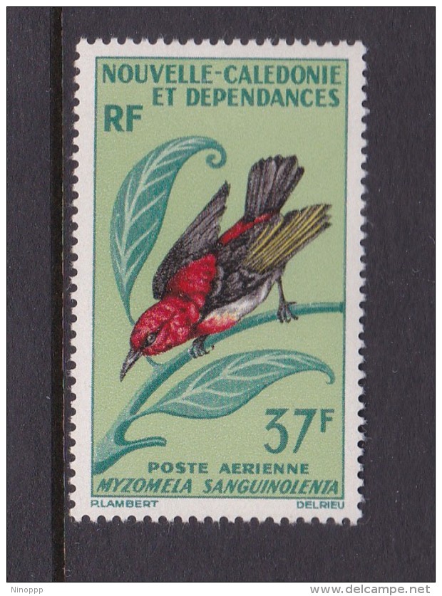 New Caledonia SG 414 1966 Birds 37F Scarlet Honeyeater MNH - Oblitérés