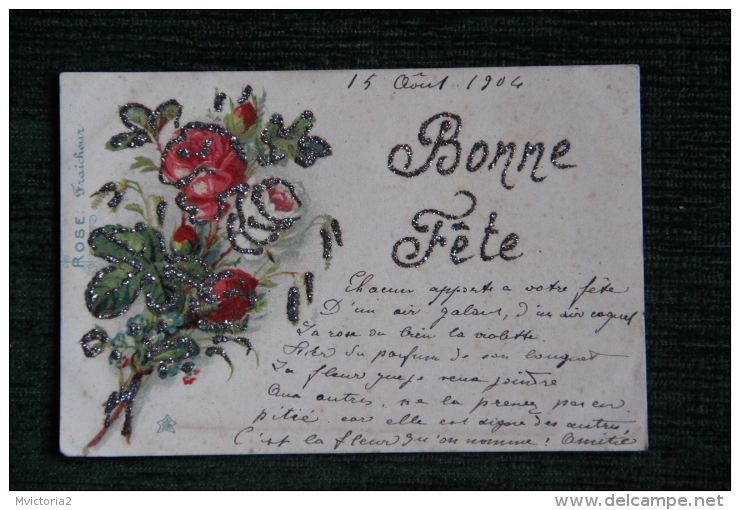 BONNE FETE - Rose Et Strass - Fête Des Mères
