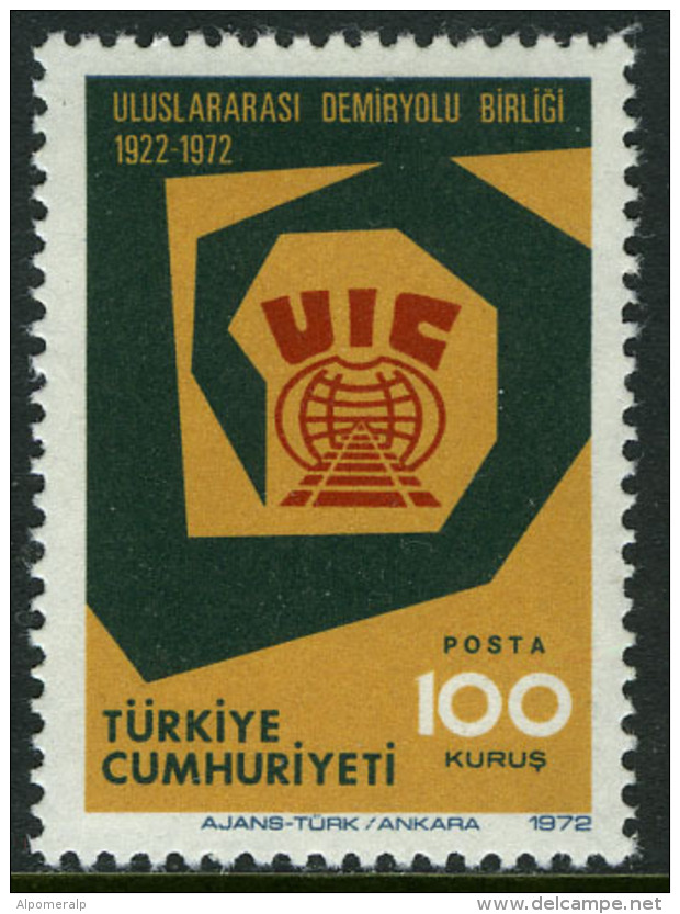 TURKEY 1972 (**) - Mi. 2278, 50th Ann.of The Int. Unioun Of Railways (UIC) - Neufs