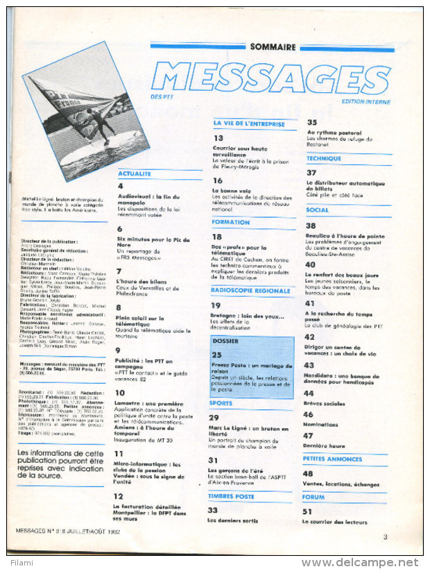 Messages PTT N.318,juillet 1982,télématique,courrier Dans Les Prisons,réseau National Télécom,presse-poste - Français (àpd. 1941)