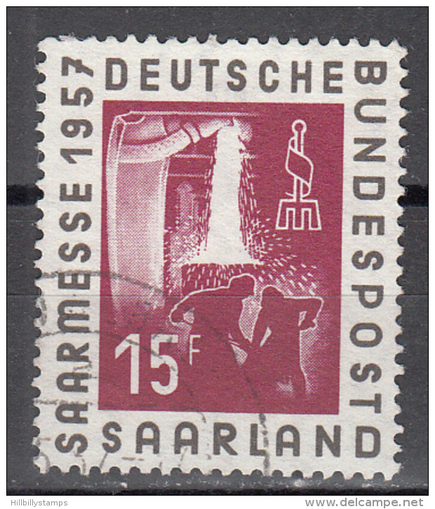 Saar   Scott No  284     Used     Year  1957 - Gebraucht