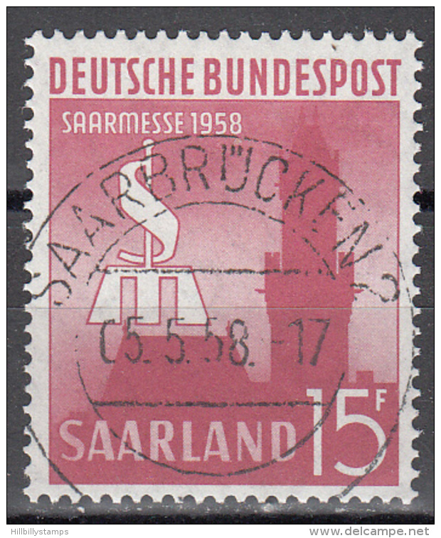 Saar   Scott No  313     Used     Year  1958 - Gebraucht