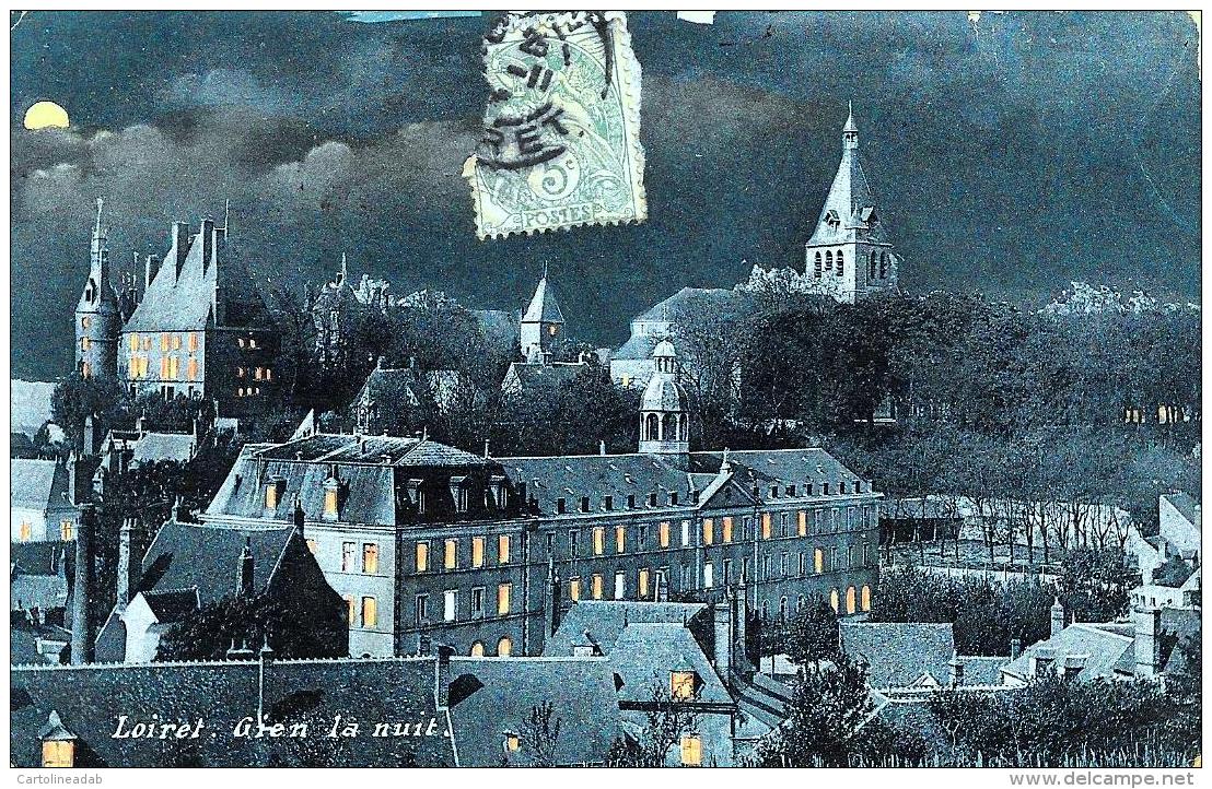 [DC2889] CPA - LOIRET - GIEN LA NUIT - Viaggiata - Old Postcard - Gien