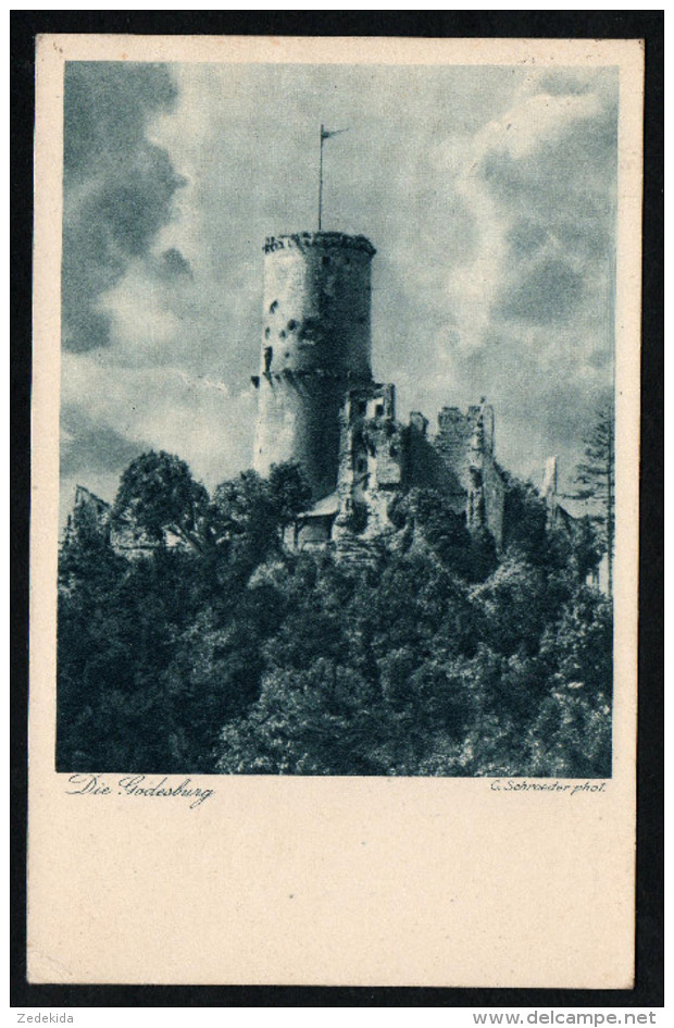 2778 - Alte Ansichtskarte - Godesburg Burg Gel 1933 - Bergisch Gladbach