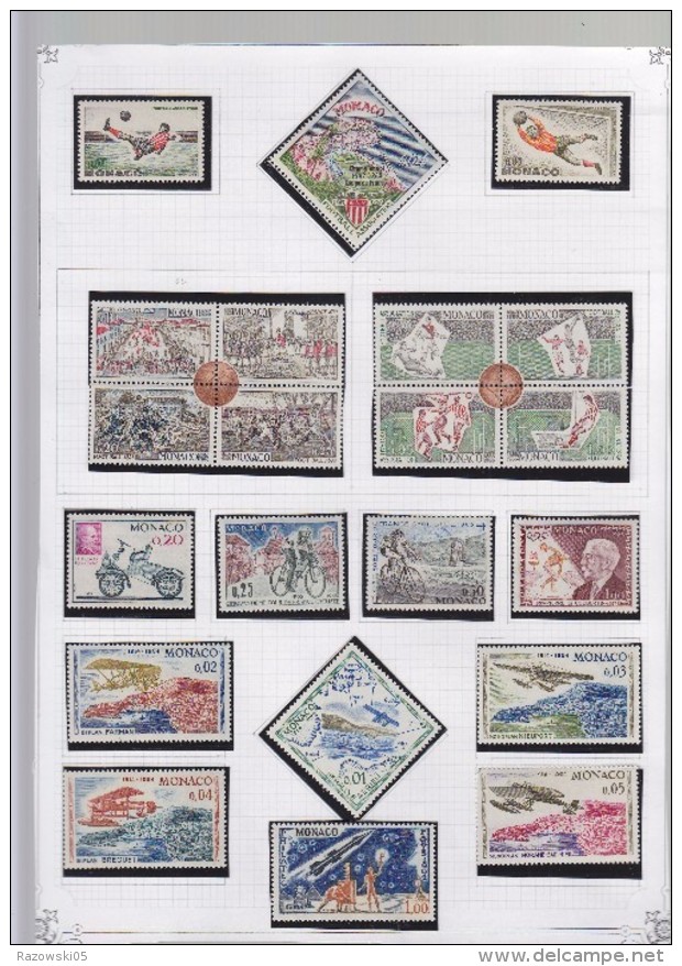 FRANCE.MONACO.TIMBRES.COLLECTION.LOT.PA.POSTE AERIENNE.TAXE.44 SCANS. DES CENTAINES DE TIMBRES DIFFERENTS - Lots & Serien