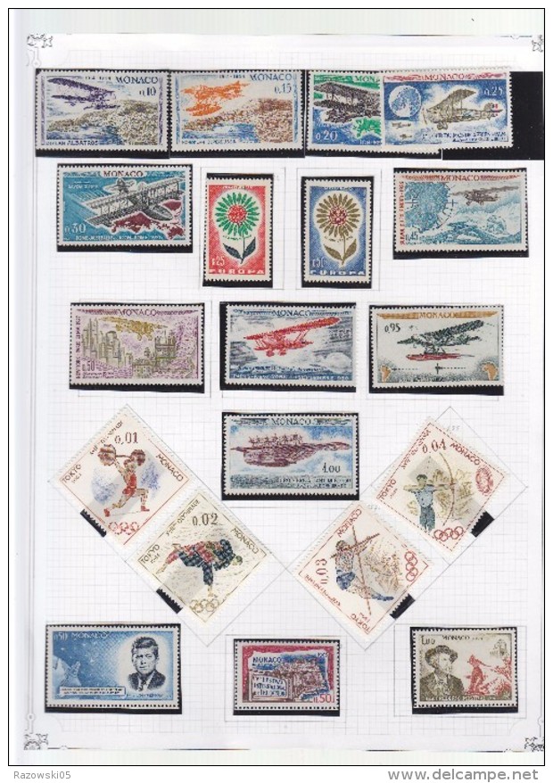 FRANCE.MONACO.TIMBRES.COLLECTION.LOT.PA.POSTE AERIENNE.TAXE.44 SCANS. DES CENTAINES DE TIMBRES DIFFERENTS