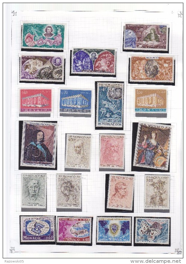 FRANCE.MONACO.TIMBRES.COLLECTION.LOT.PA.POSTE AERIENNE.TAXE.44 SCANS. DES CENTAINES DE TIMBRES DIFFERENTS