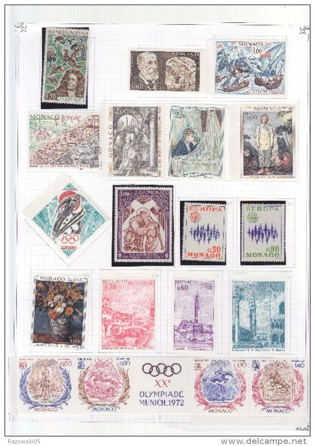 FRANCE.MONACO.TIMBRES.COLLECTION.LOT.PA.POSTE AERIENNE.TAXE.44 SCANS. DES CENTAINES DE TIMBRES DIFFERENTS