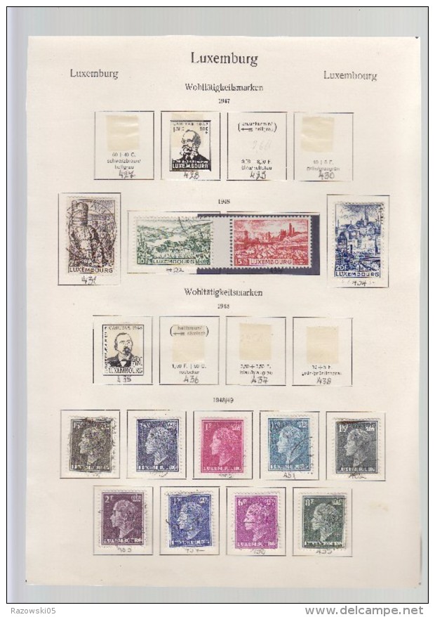 LUXEMBOURG. LOT. COLLECTION. TIMBRES. 7 SCANS. - Collections