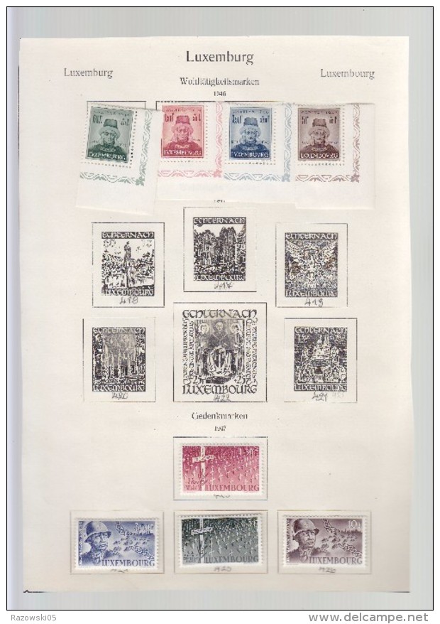 LUXEMBOURG. LOT. COLLECTION. TIMBRES. 7 SCANS. - Sammlungen