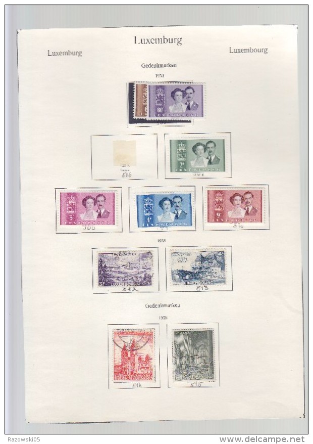 LUXEMBOURG. LOT. COLLECTION. TIMBRES. 7 SCANS. - Sammlungen