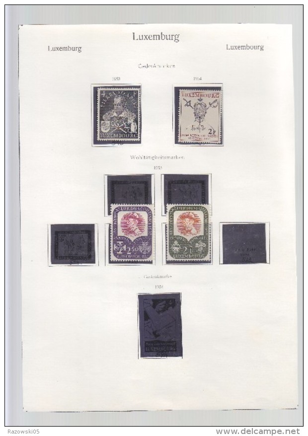 LUXEMBOURG. LOT. COLLECTION. TIMBRES. 7 SCANS.