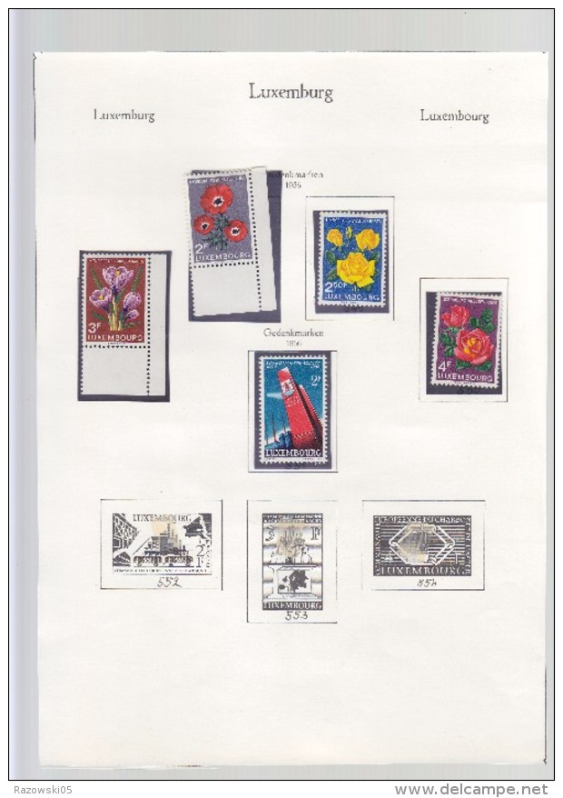 LUXEMBOURG. LOT. COLLECTION. TIMBRES. 7 SCANS.