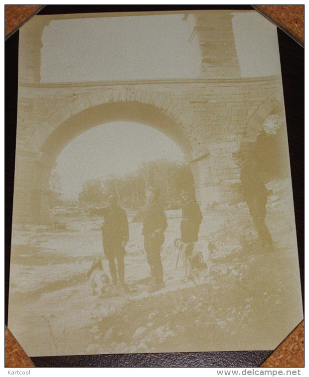 1895 Le Pont Du Gard - Photo 9X11cm Militaire Militaria - Bien Lire Descriptif - Uzès