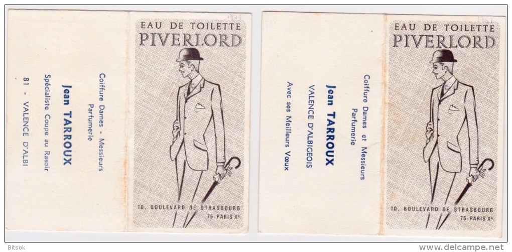 Lot De 2 Calendrier 1969 Et 1971 : Eau De Toilette "PIVERLORD" - Tamaño Pequeño : 1961-70