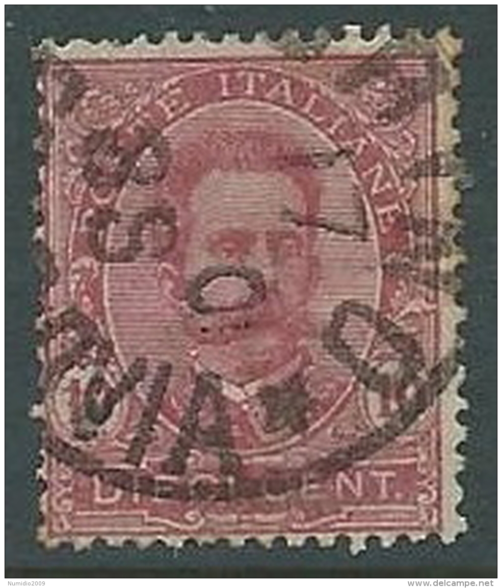 1891-96 REGNO USATO UMBERTO I 10 CENT - U43-2 - Gebraucht