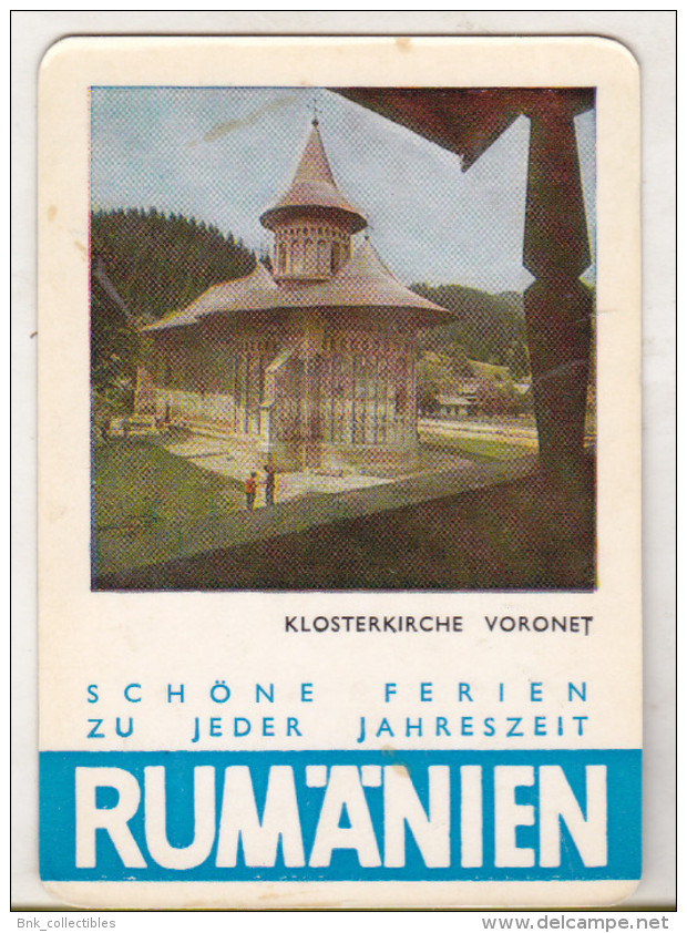 Romanian Small Calendar - ONT 1966 - Voronet Church - Petit Format : 1961-70