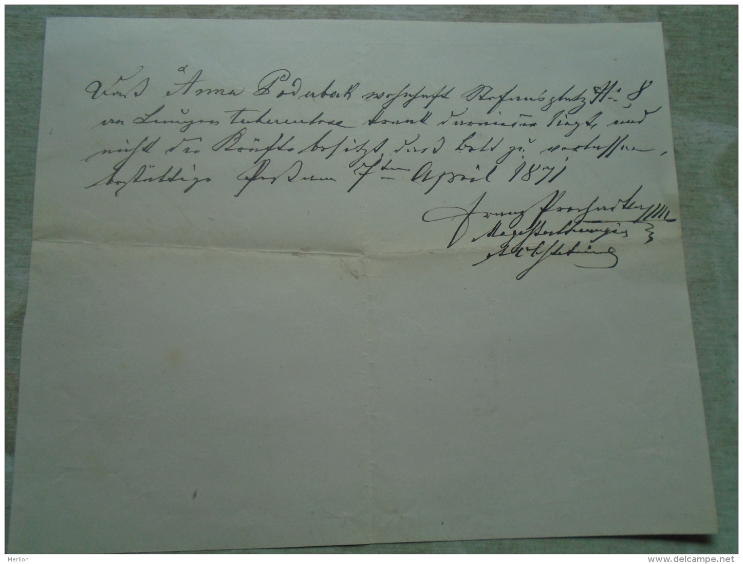 D137988.6 Old Document  Hungary  -Anna Podubak - 1871  Pest - Fidanzamento