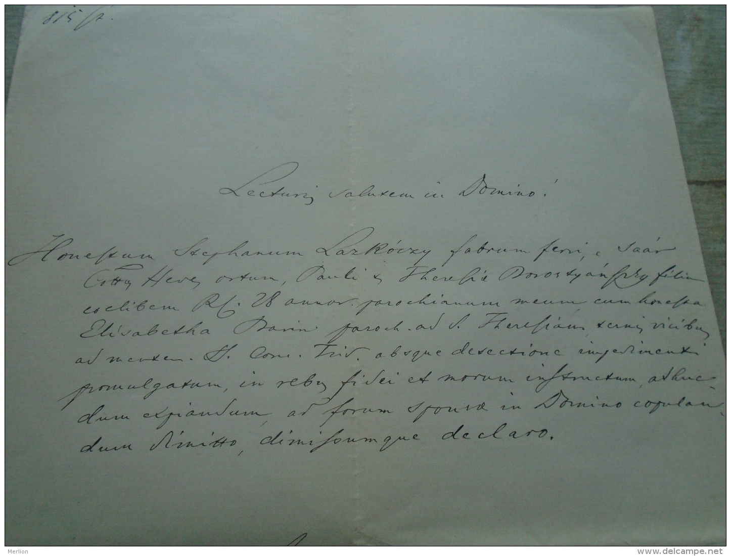 D137988.10 Old Document  Hungary  Stephan  Lazkóczy -Theresia Borostyánszky 1870 Pest - Compromiso