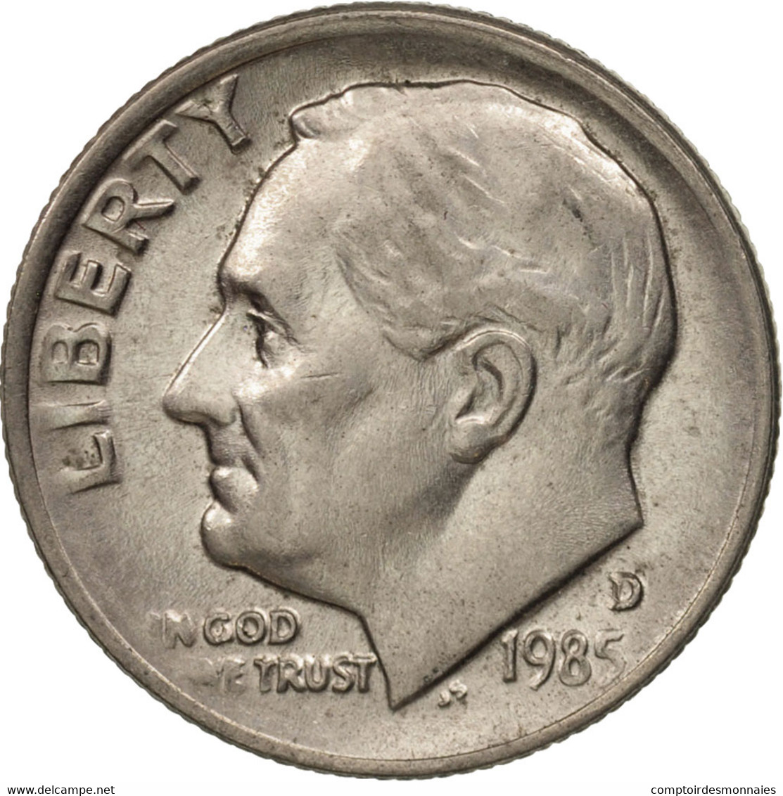 Monnaie, États-Unis, Roosevelt Dime, Dime, 1985, U.S. Mint, Denver, TTB+ - 1946-...: Roosevelt