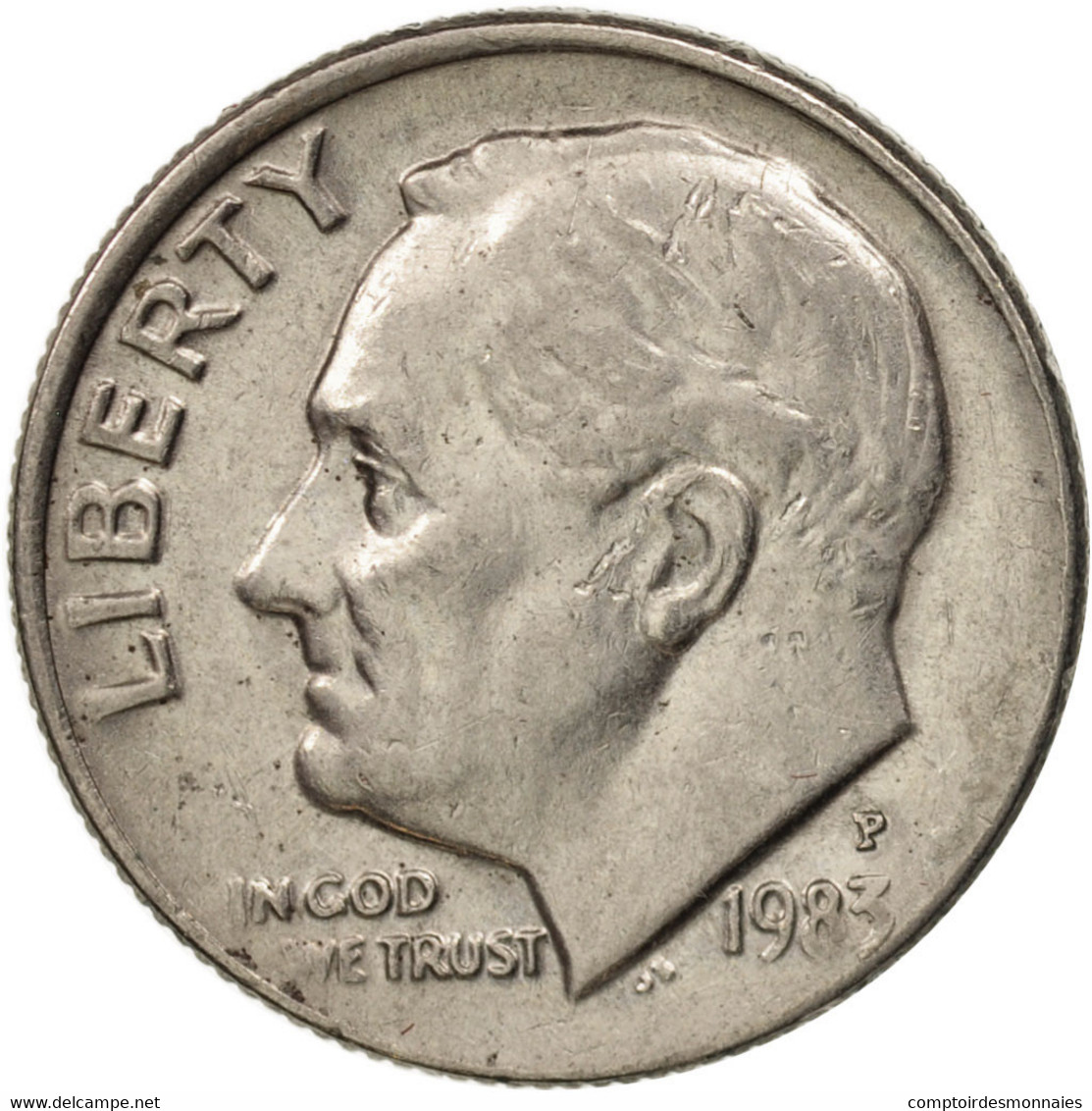 Monnaie, États-Unis, Roosevelt Dime, Dime, 1983, U.S. Mint, Philadelphie, TTB+ - 1946-...: Roosevelt